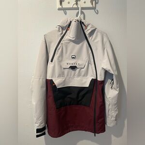 Montec Doom Ski Jacket Men’s Small. 
Light Grey/Black/Burgundy